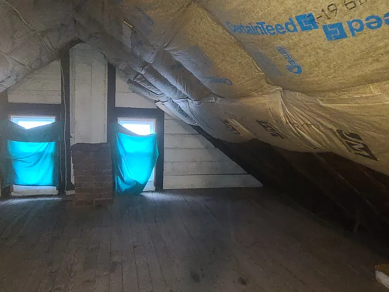 Unfinished attic for storage