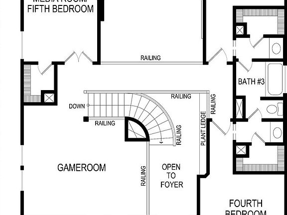 Harvard EW 2F w Media Second Floor Plan