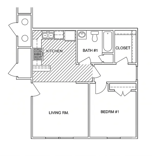 Floor plan One Bedroom