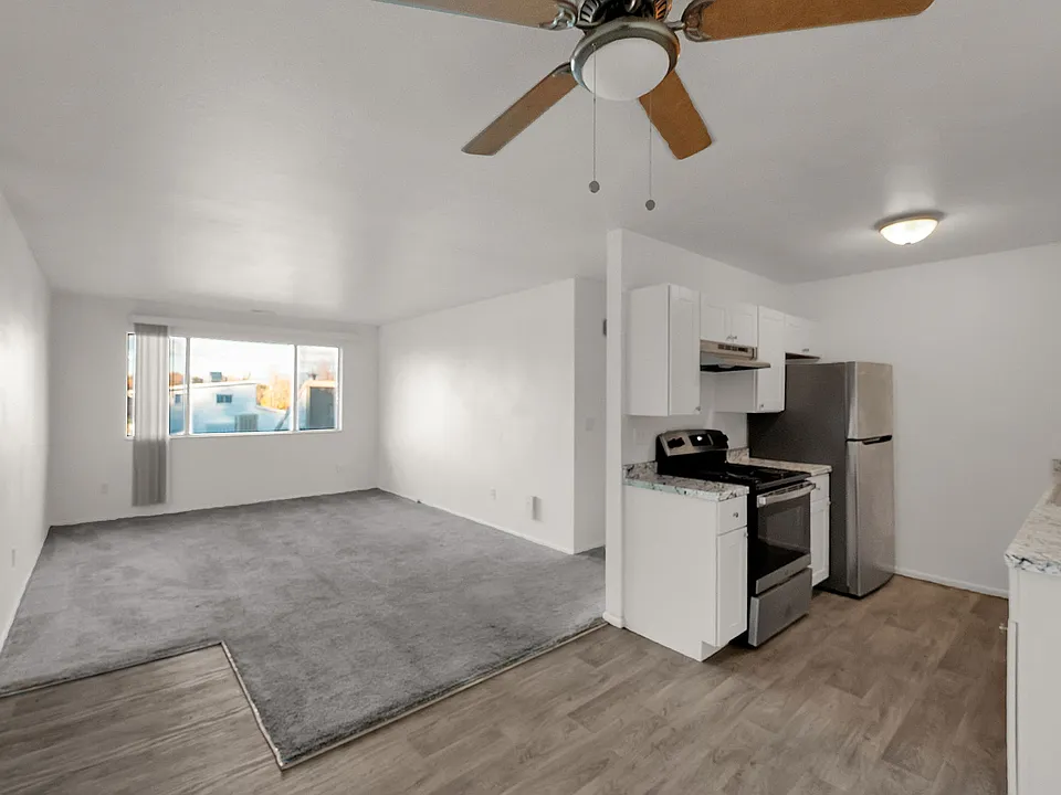 Kitchen, dining area and Living Room