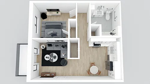Floor plan 1 Bedroom - Affordable