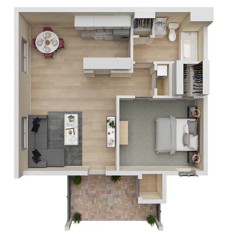 Floor plan One Bedroom