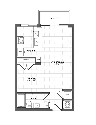 Floor plan Studio-S-1