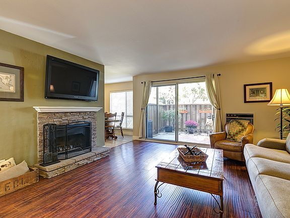 Fireplace with Stone Hearth 