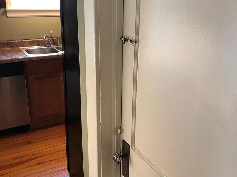 Interior and exterior entrances to basement