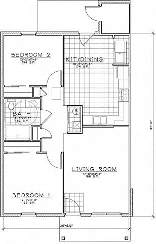 Floor plan 2 Bedroom Unit