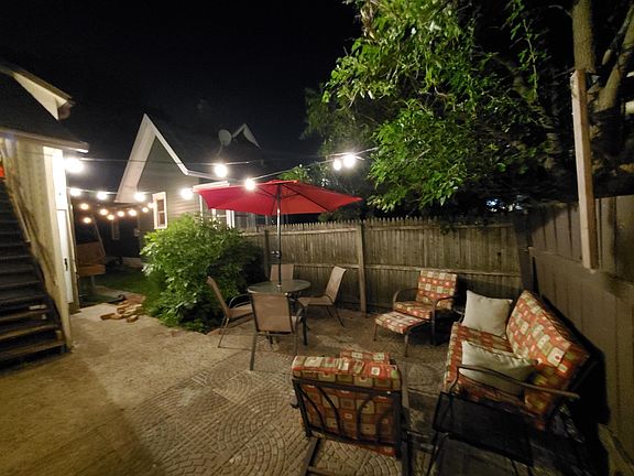 Spacious communal backyard patio installed in 2023!