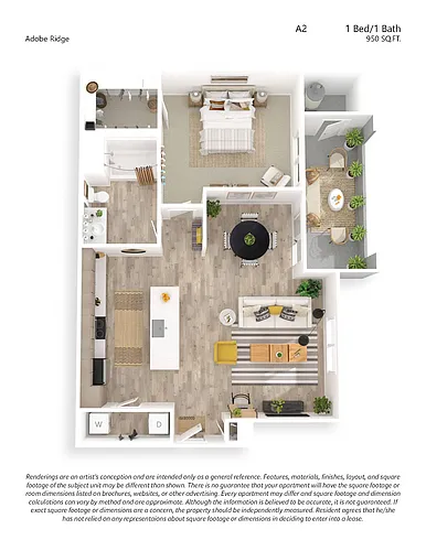 Floor plan A2 1X1