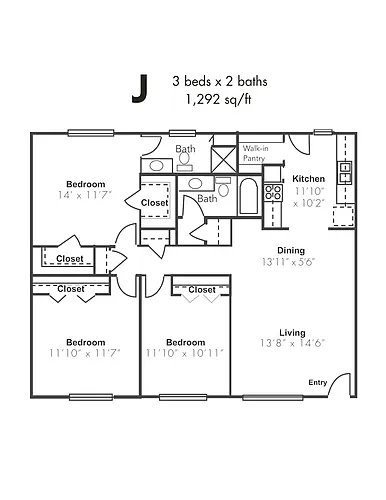 Floor plan 3x2A