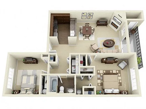 Floor plan 2x1 (Premium)