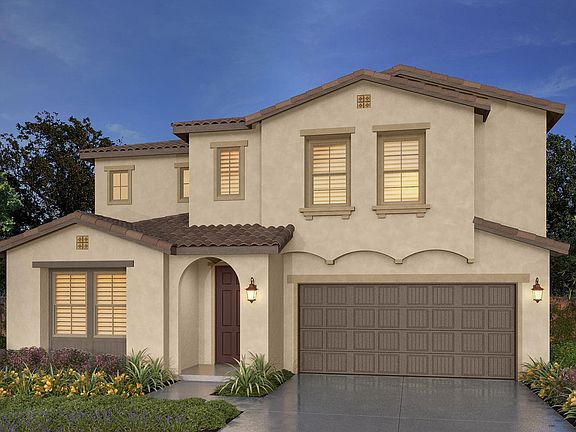 Exterior rendering of elevation D of Residence Five at Southport at Delaney Park in Oakley, CA by Br
