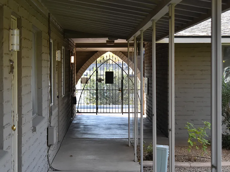 west side entrance, photo taken from just outside the apartment)