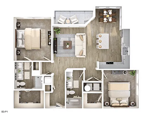 Floor plan B3P1