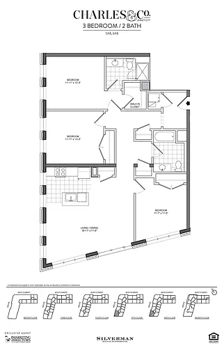 Floor plan Three Bedroom 48 Line
