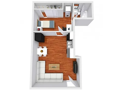 Floor plan 1x1 Joplin