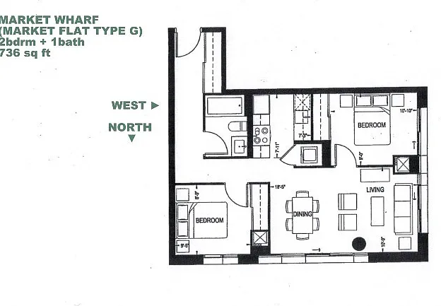 2 bed, 736 sqft, $2,680 — Photo 2