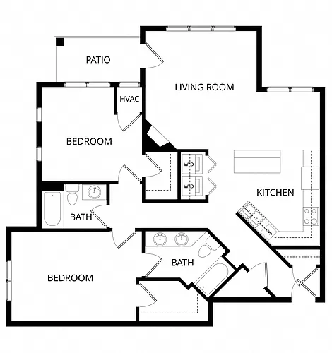 Floor plan 2X2 E