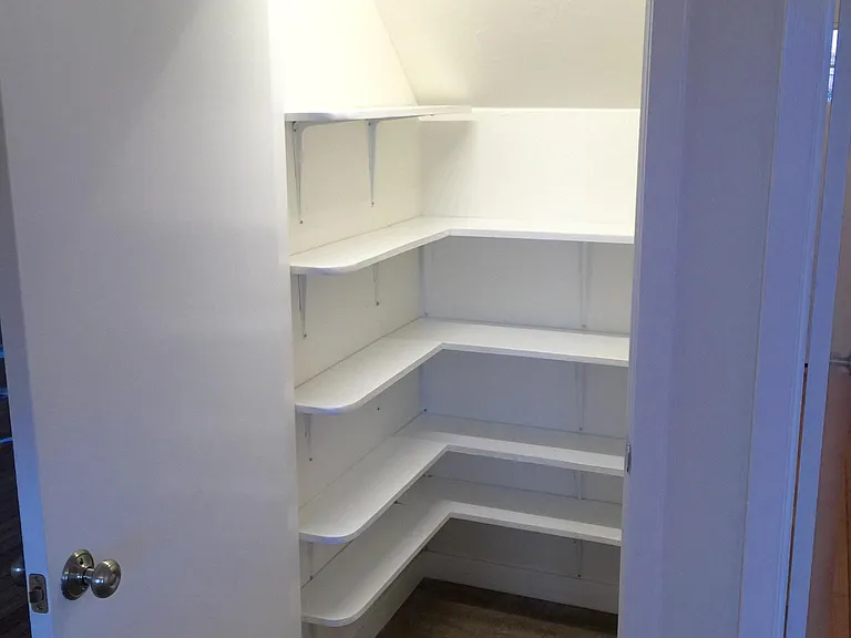 Pantry Closet in Kitchen with Door (Light Comes On When Door Opens)