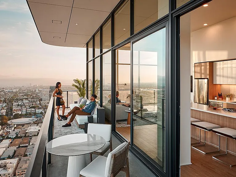 Expansive balconies in all apartment floor plans