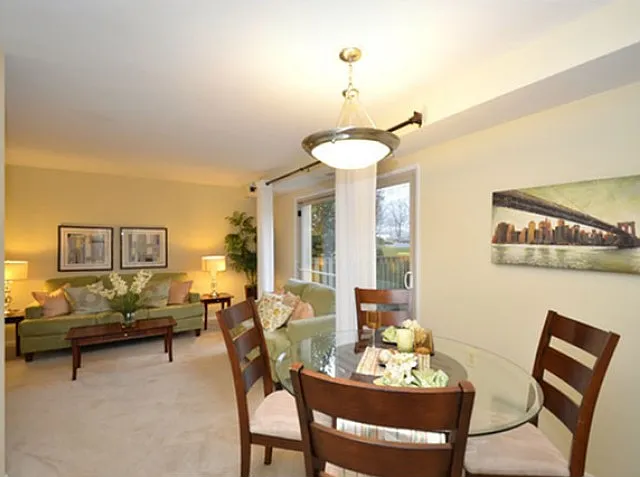 Two bedroom living/dining and private patio