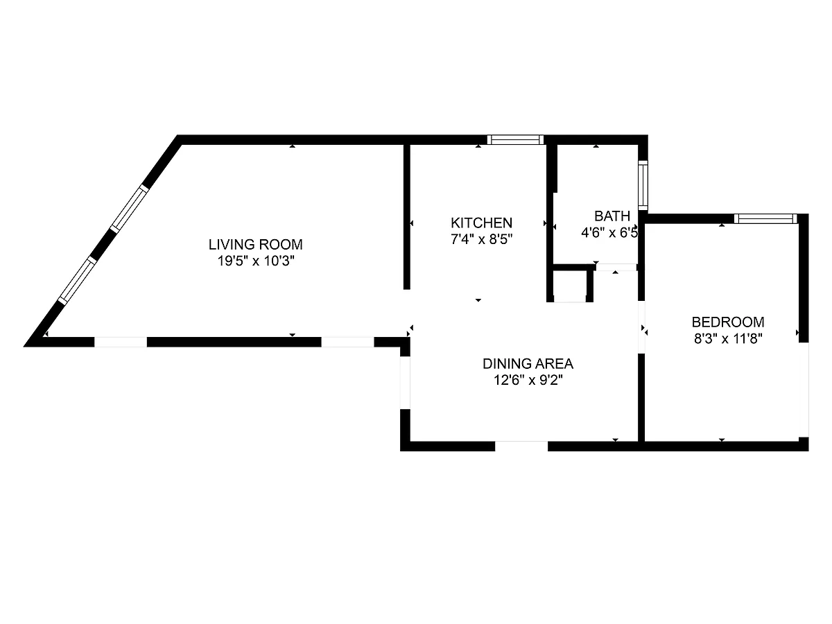 Floor plan One Bedroom One Bathroom