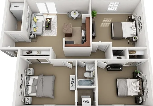 3 Bedroom 3 Bedroom