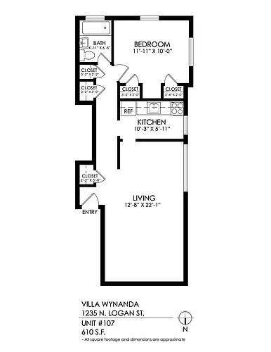 Floor plan 1 Bedroom