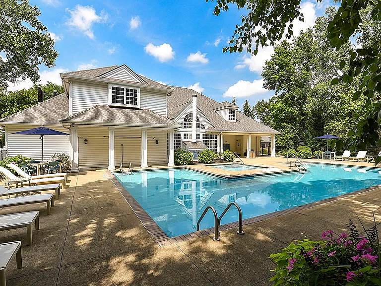 Stunning pool with sundeck and hot tub