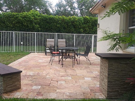 Backyard with patio pavers