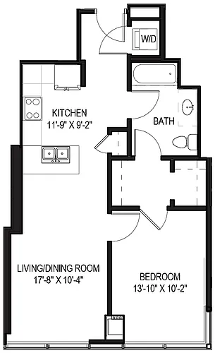Floor plan 1 Bed/1 Bath-11