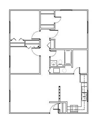 Floor plan 3BR TC 60%