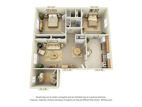Floor plan 2 Bedroom