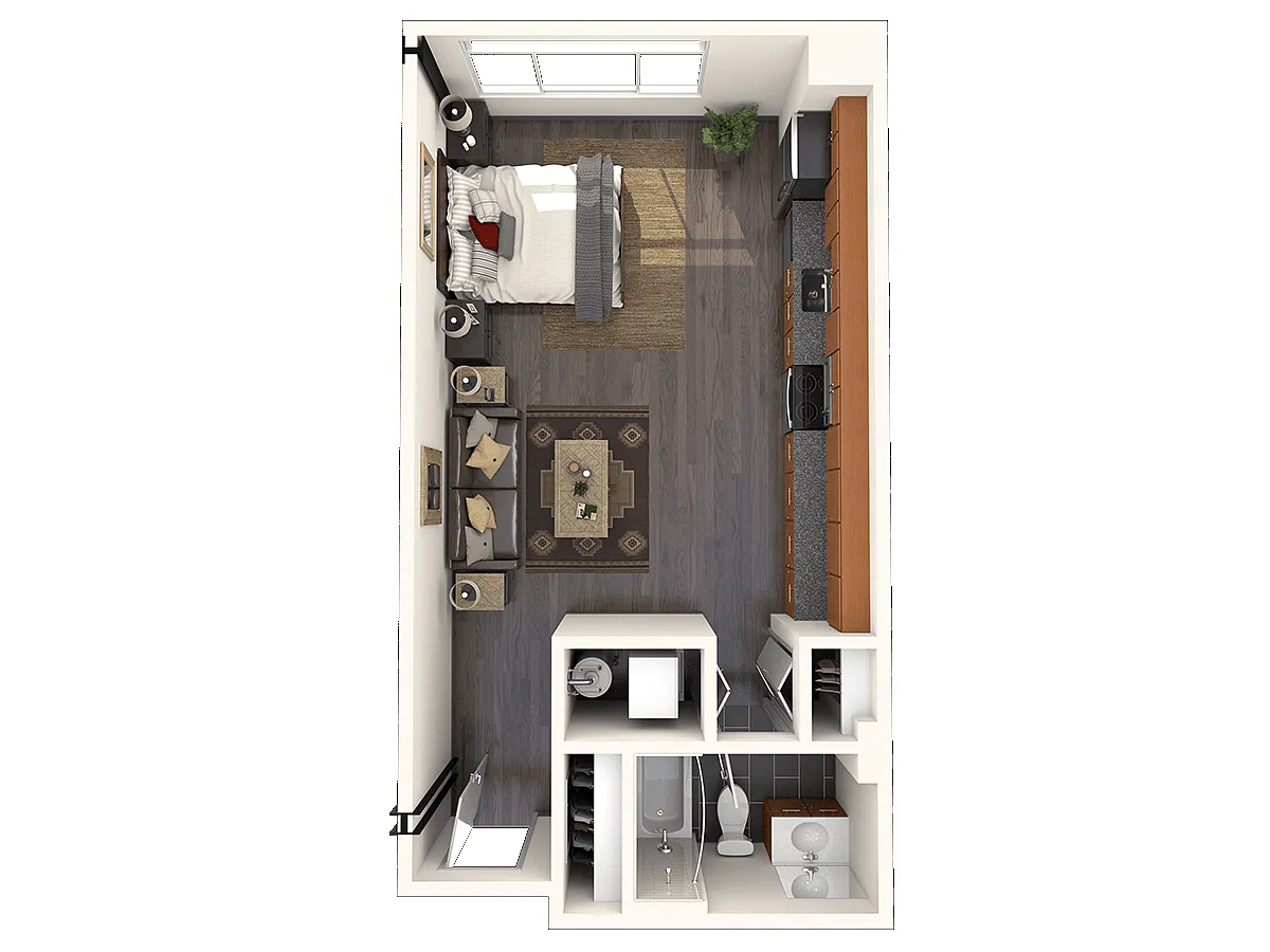 Floor plan Studio | 404 sqft