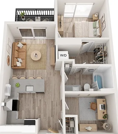 Plan B7 | 1 bedroom + den, 1 bathroom Plan B7 | 1 bedroom + den, 1 bathroom