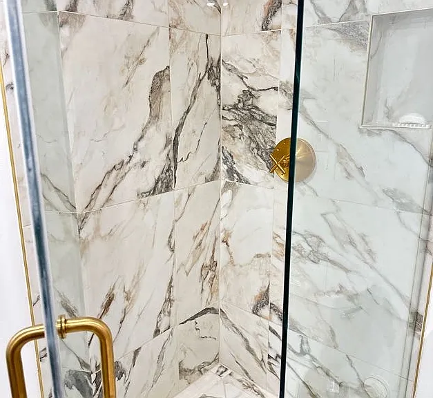 Lower level shower.