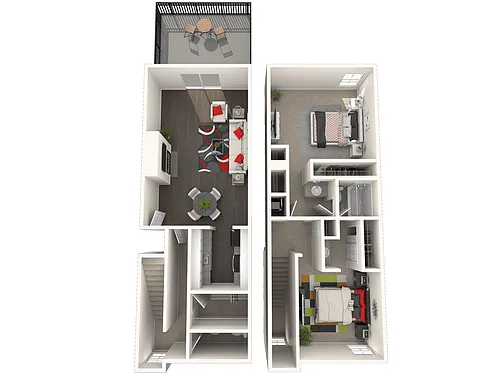 Floor plan 2 bedroom 1.5 bath