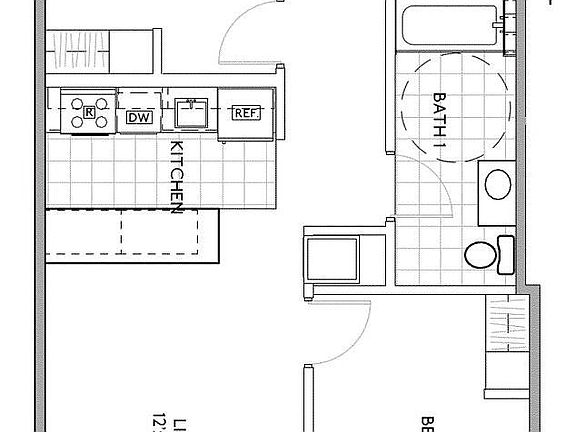 2 bed on the 7th floor