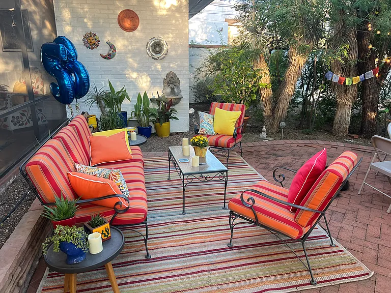 Back patio.