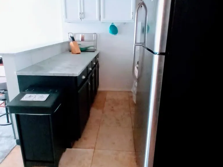 Kitchen with marble counter
