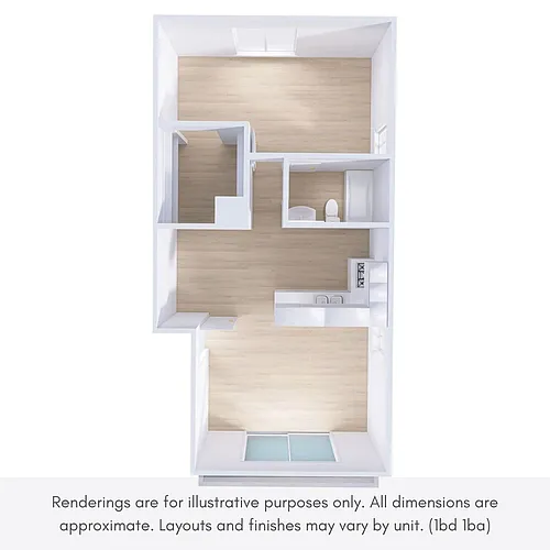 Floor plan 1 bedroom