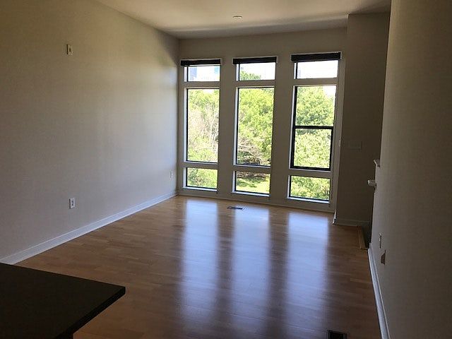 Living room with floor to ceiling windows!