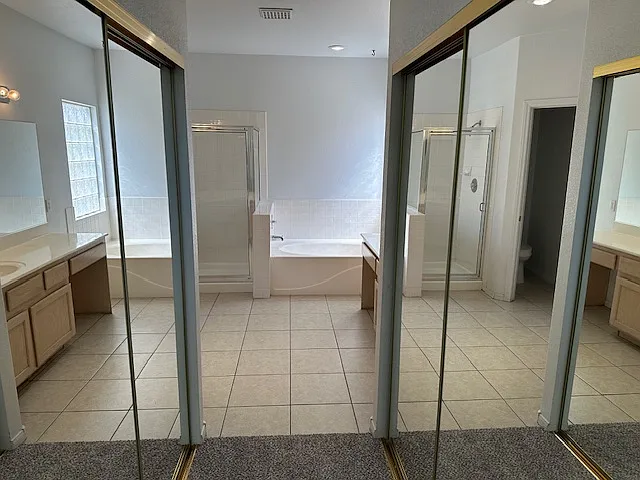 Master Bath with 2 walk in closets