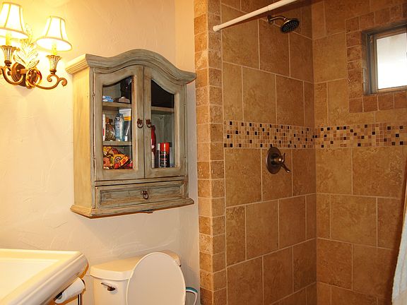 Bathroom with remodel shower