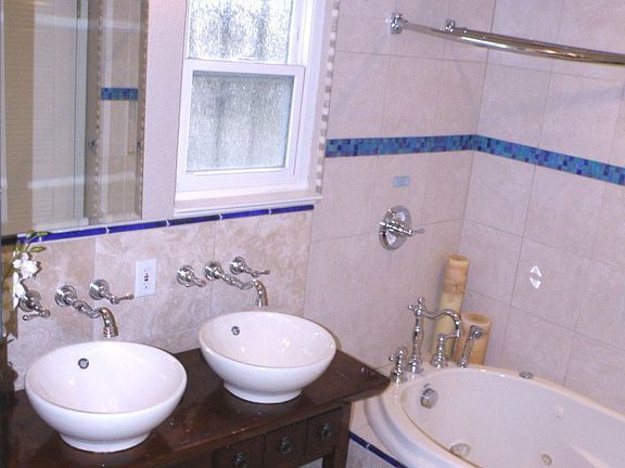 Main Bath, with Marble, Jazucci Tub, Radiant Heat, dual sinks