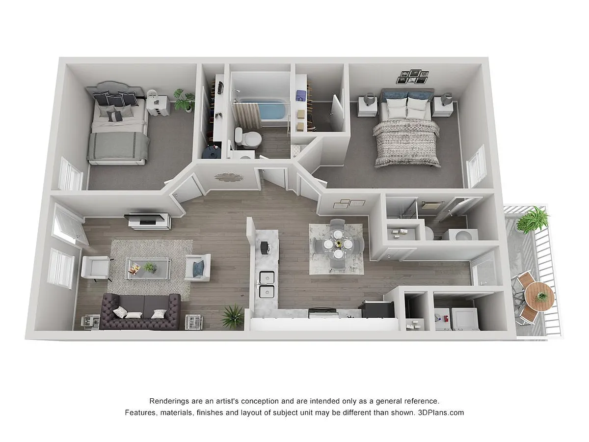Floor plan Two Bedroom