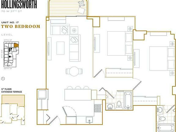 2nd image of 70 W 37th St #2417