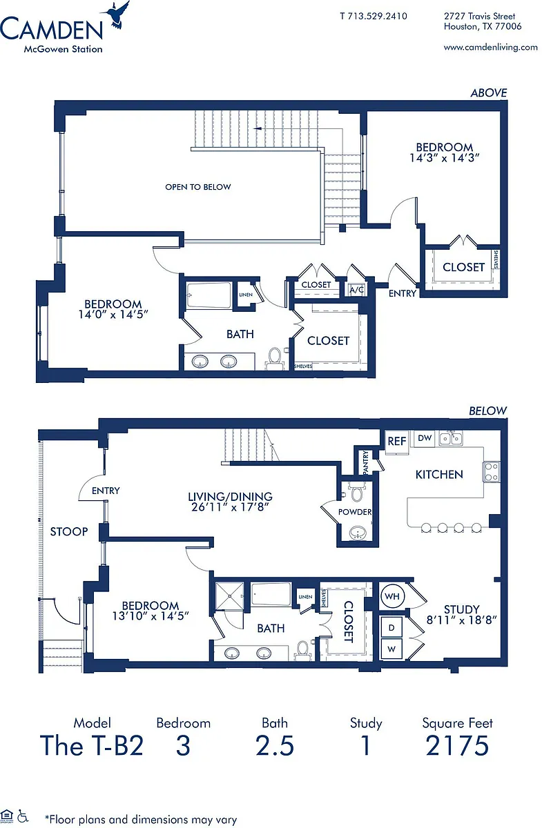 Floor plan T-B2 Townhome