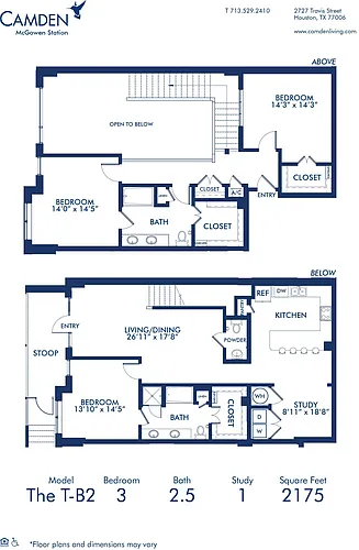 Floor plan T-B2 Townhome