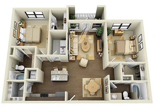 Floor plan B2A