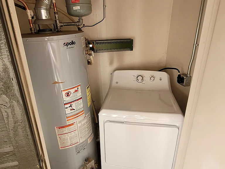 Water heater closet with NEW Dryer